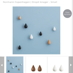 Normann Copenhagen Dråbe dropit knage sort 4 stk