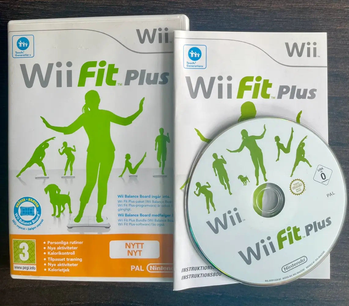 Wii fit Plus Nintendo spil motion Flere øvelser hjemmetræning