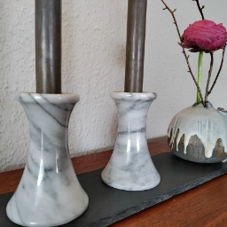 Marmor og keramik Lysestager og vase