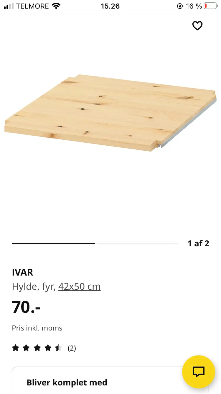 Ikea Ivar reol 6 stk hylde