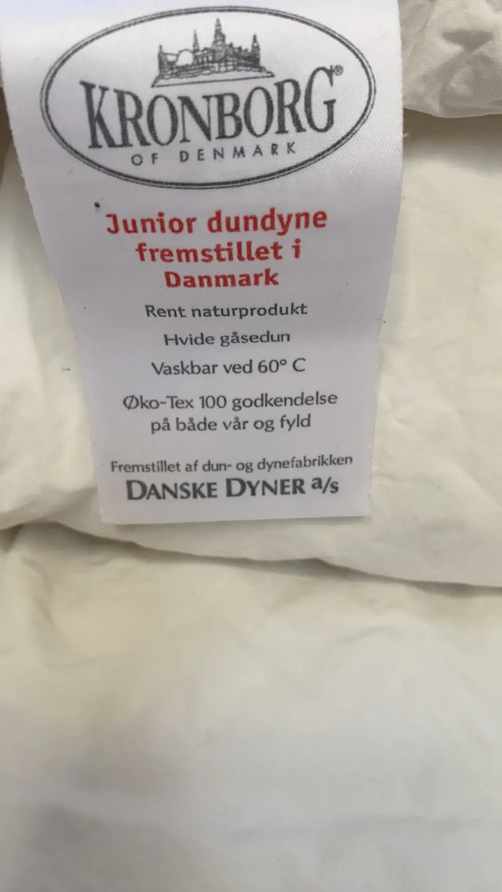 Kronborg Juniordyne dyne pude hovedpude