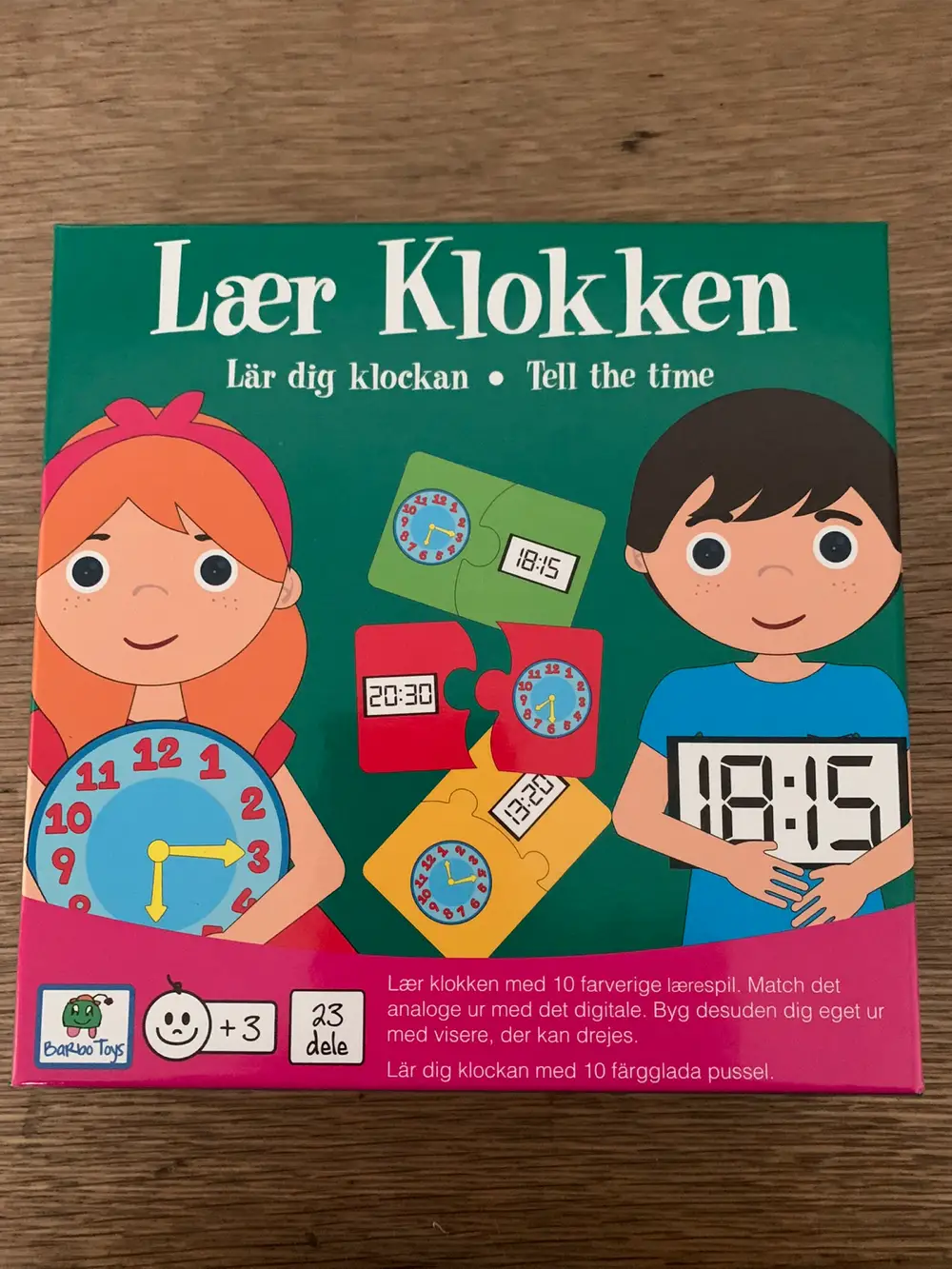 Barbo Toys Lær klokken spil