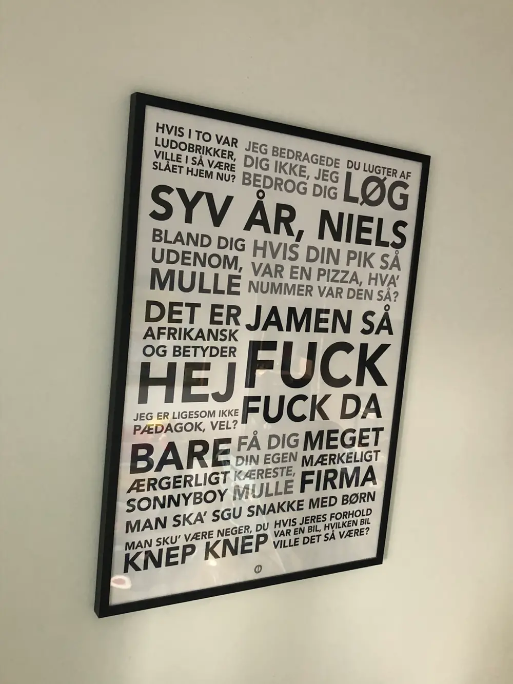 Citat plakat Den eneste ene + ramme