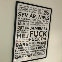 Citat plakat Den eneste ene + ramme