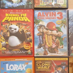 Diverse børne- og animationsfilm DVD og BluRay