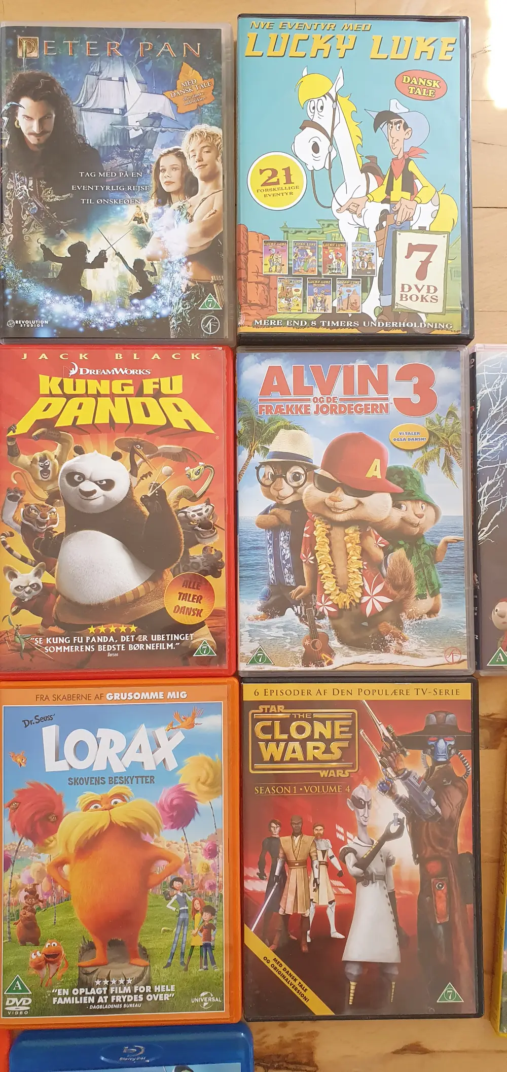 Diverse børne- og animationsfilm DVD og BluRay