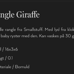 Smallstuff Rangle Giraffe