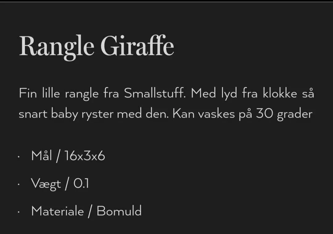 Smallstuff Rangle Giraffe