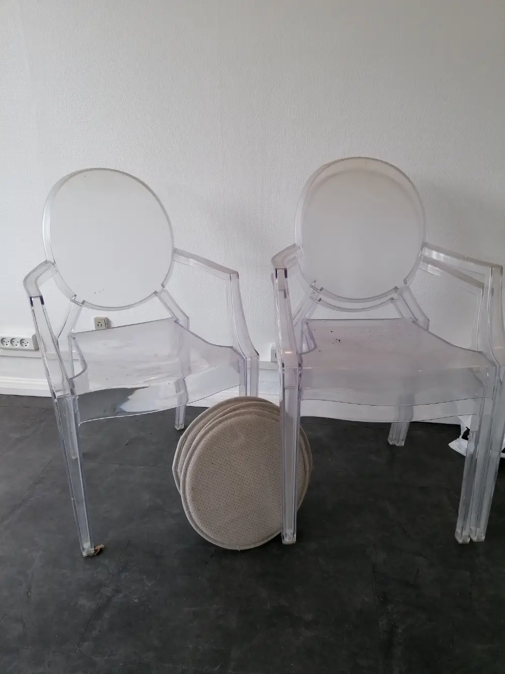 Kartell 3x Louis Ghost spisebordsstole