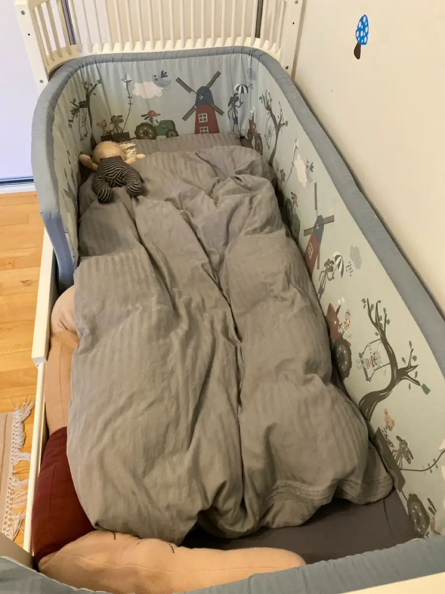 Sebra kapok +madras + fuld sengesæt
