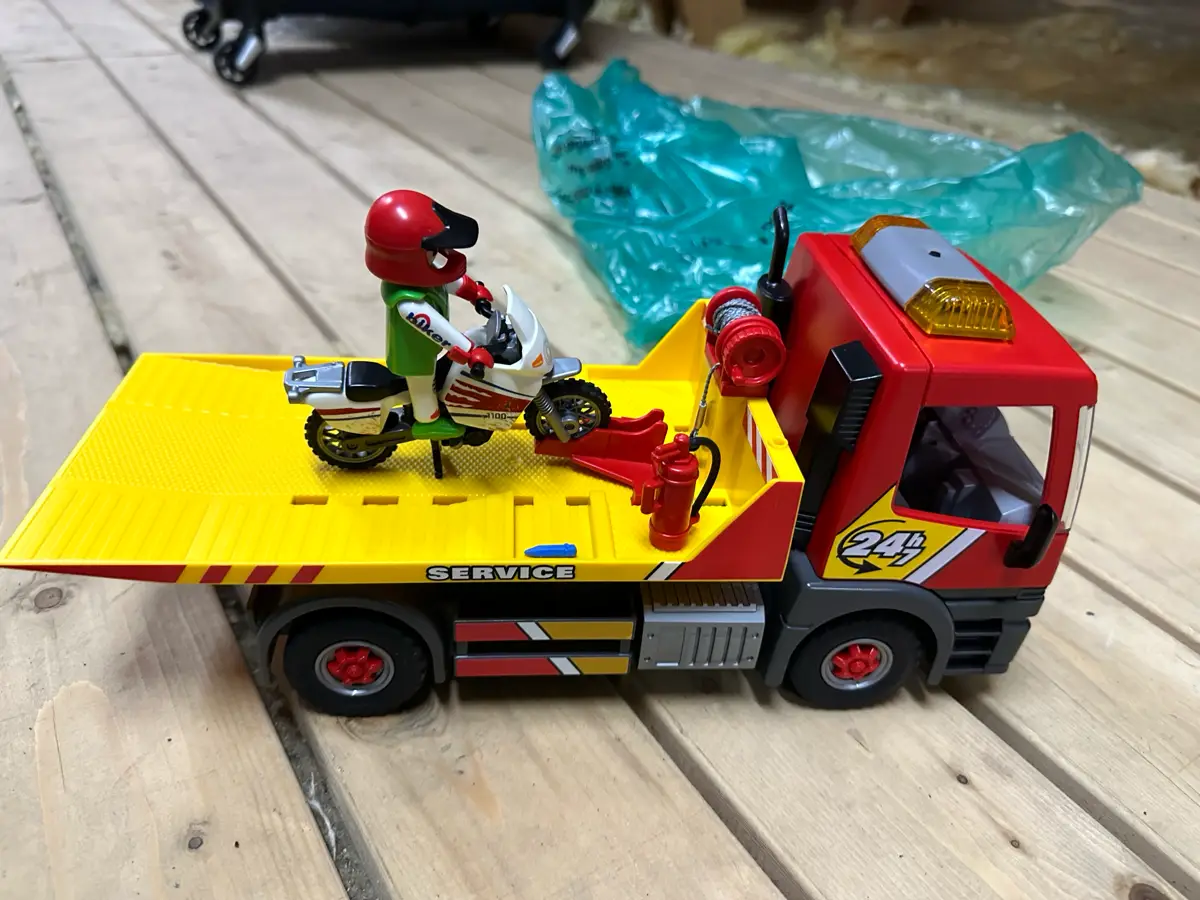 Playmobil Lastbil med motorcykel