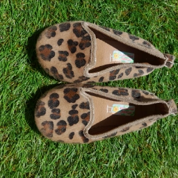 Leopard sko 24 beige måler 15 cm ballerinasko