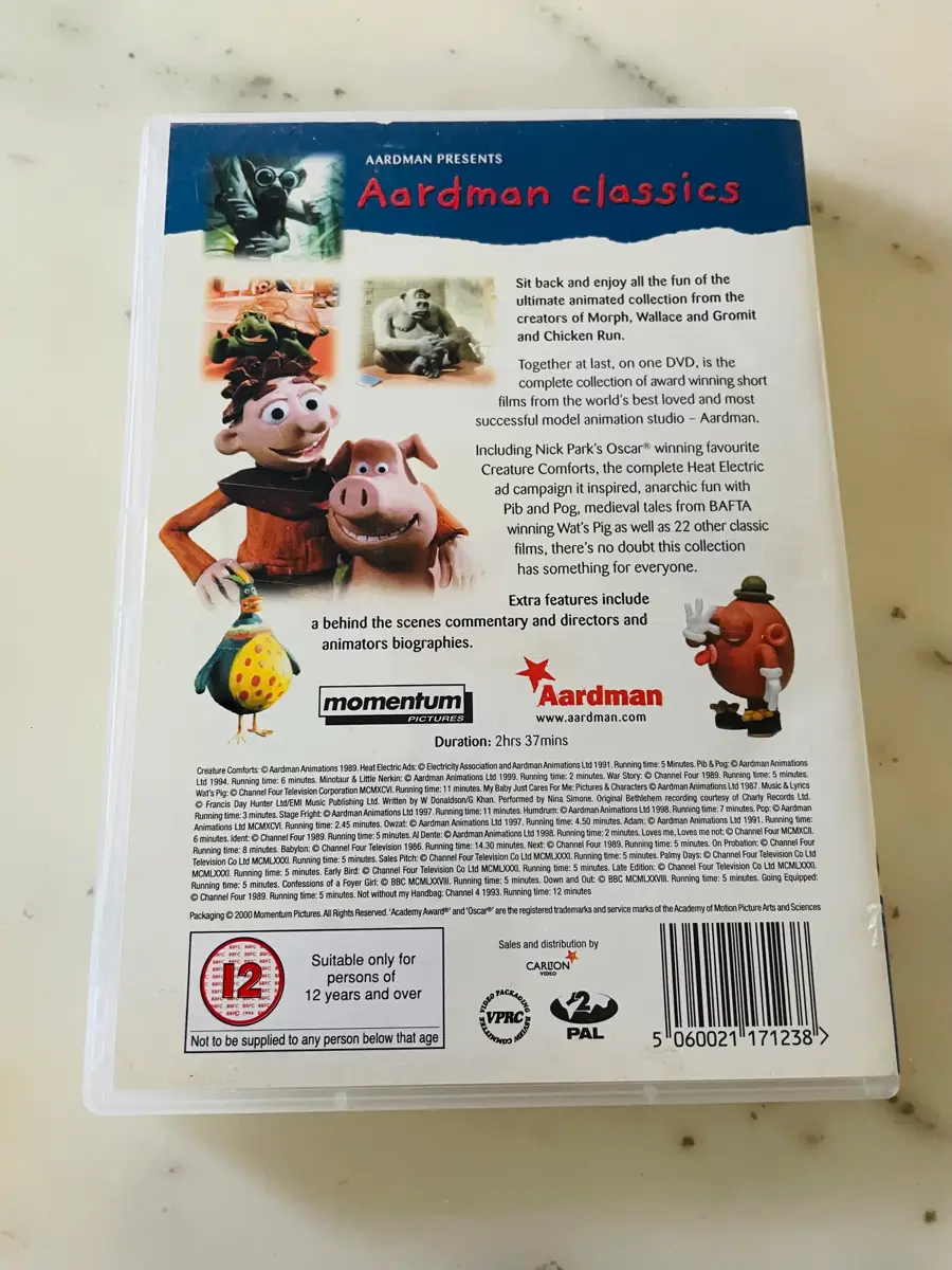 Aardmam classics Dvd film