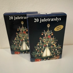 100% Stearin 2 stk Juletræslys / lys