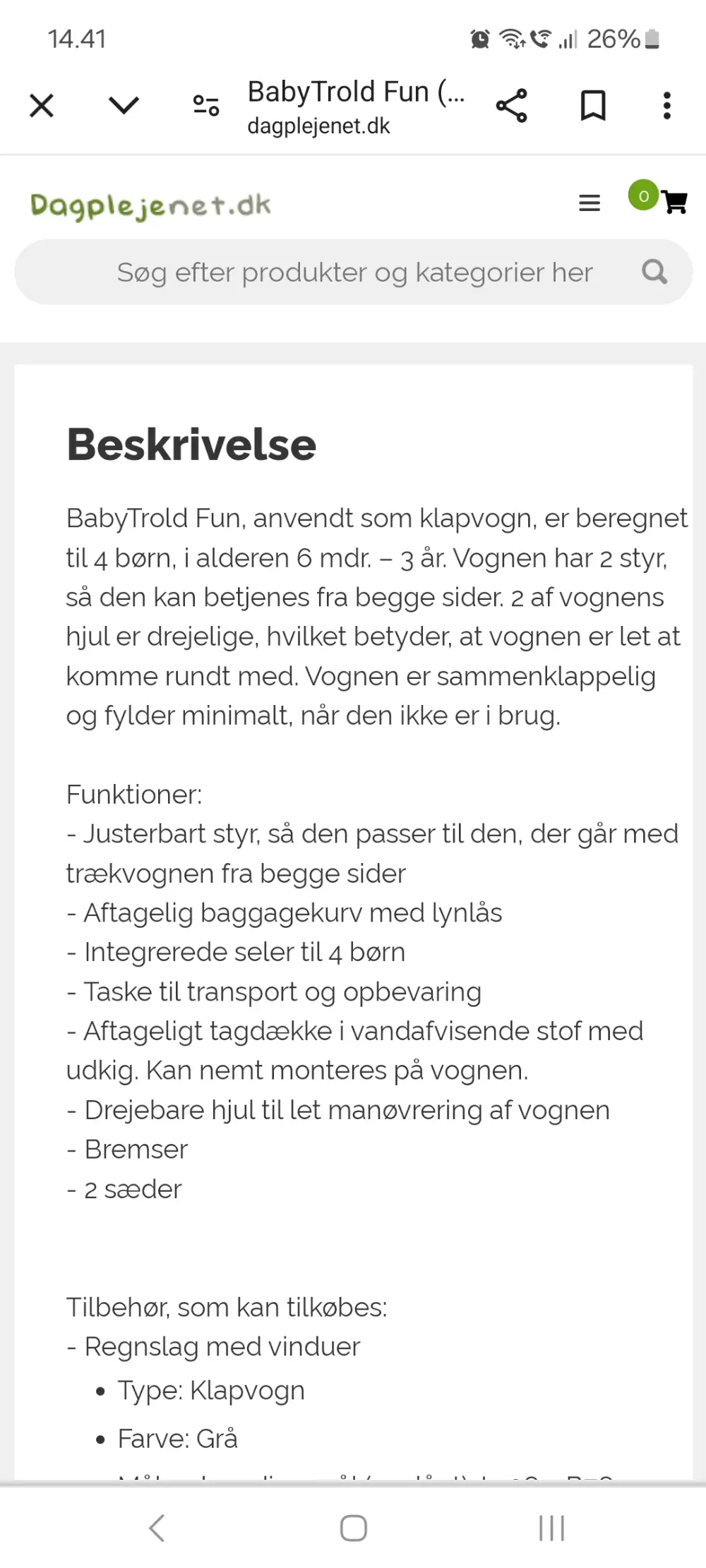 BabyTrold Trækvogn