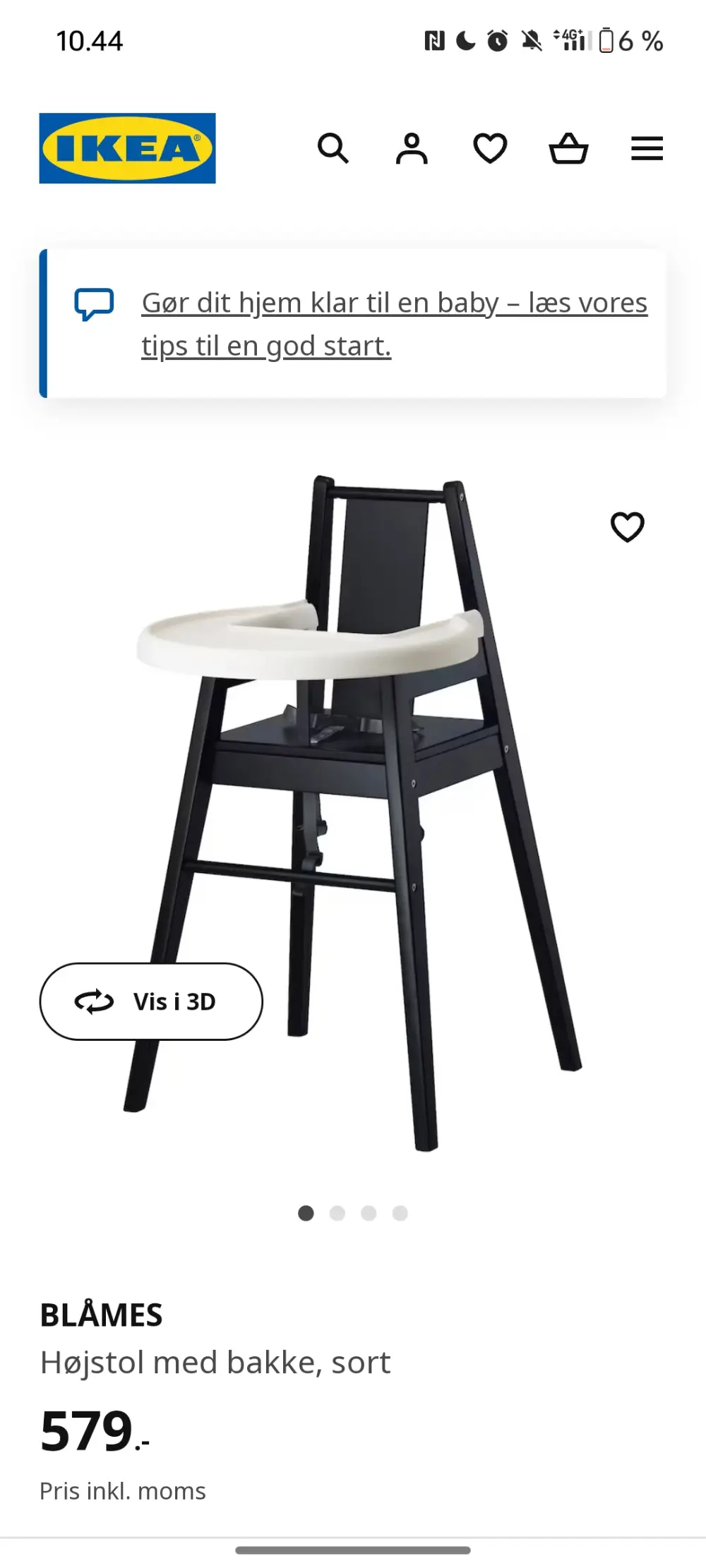 IKEA Højstol med bakke High chair