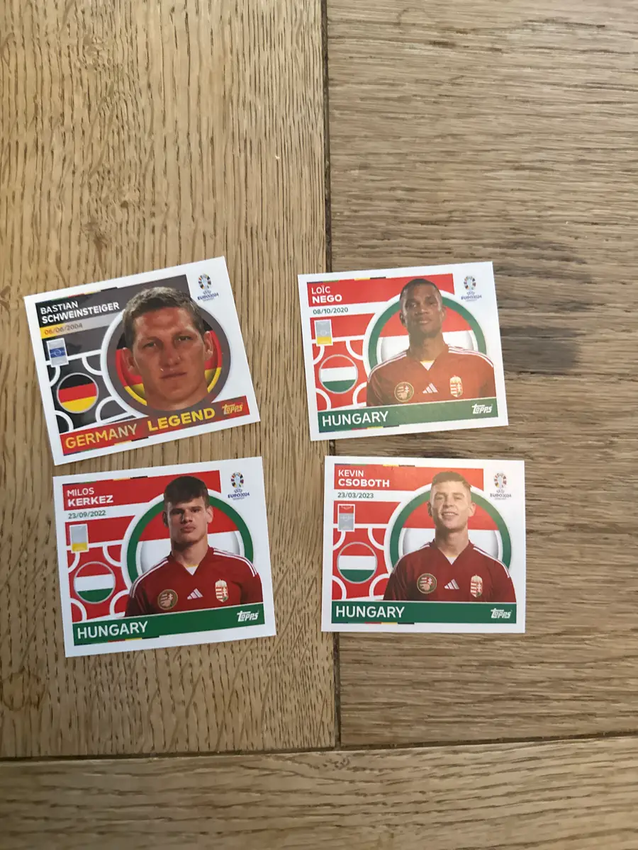 Topps Fodbold EM-klistermærker