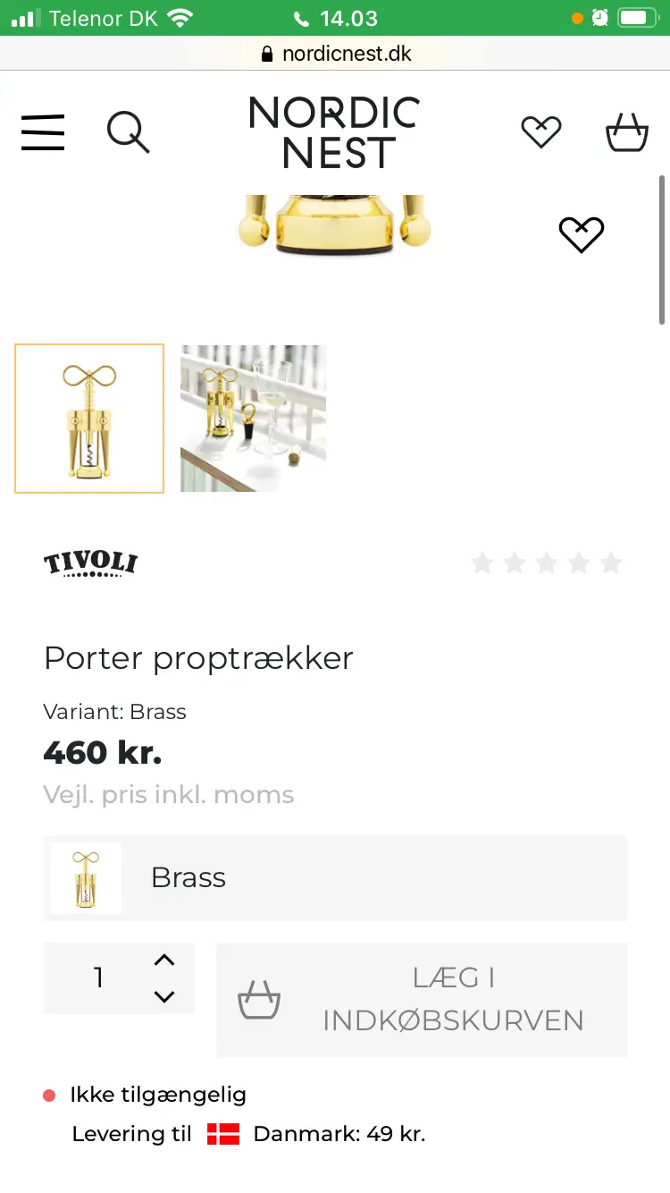 Tivoli Porter proptrækker