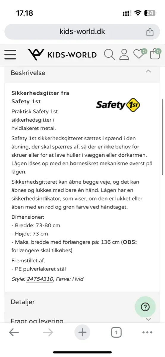 Safety 1st Trappegitter