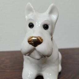 Retro Porcelænsfigur hund