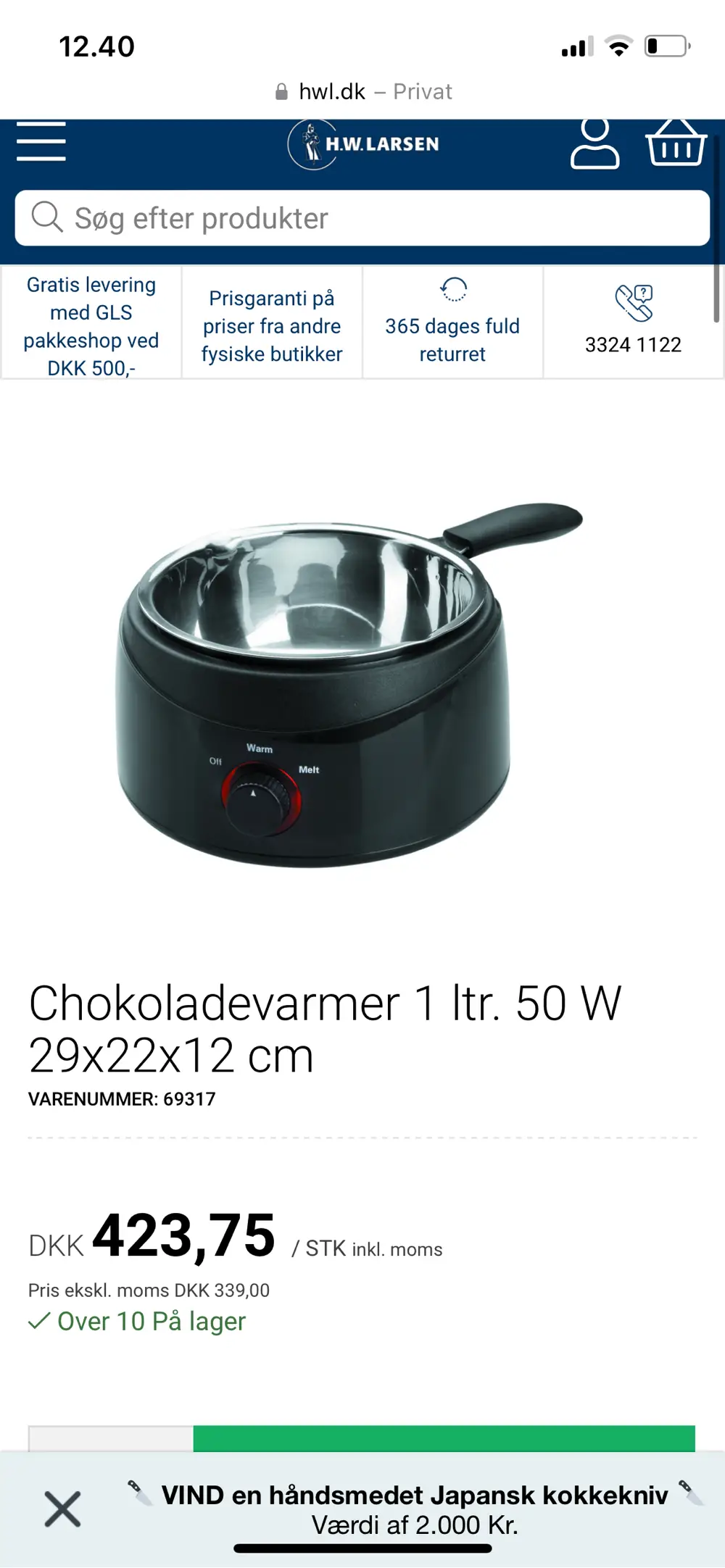 Chokolade fondue Fondue