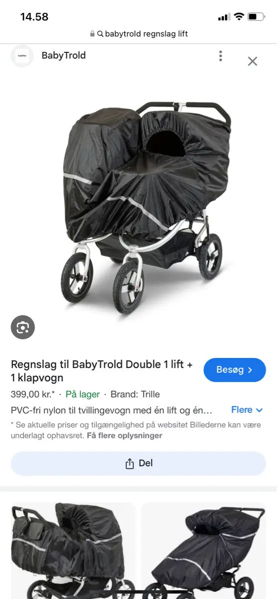 Baby Jogger Lift+regnslag