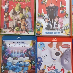 Diverse børne- og animationsfilm DVD og BluRay