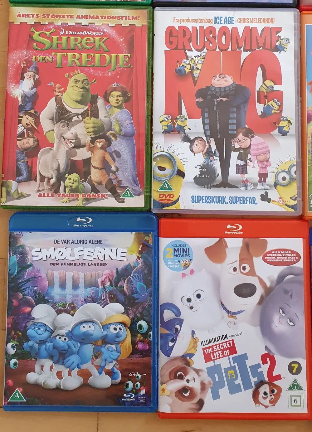 Diverse børne- og animationsfilm DVD og BluRay