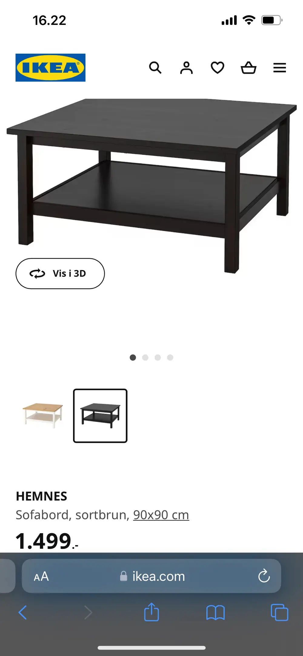 IKEA Hemnes sofabord