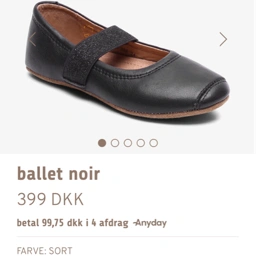 Bisgaard Ballerina sko sorte som nye