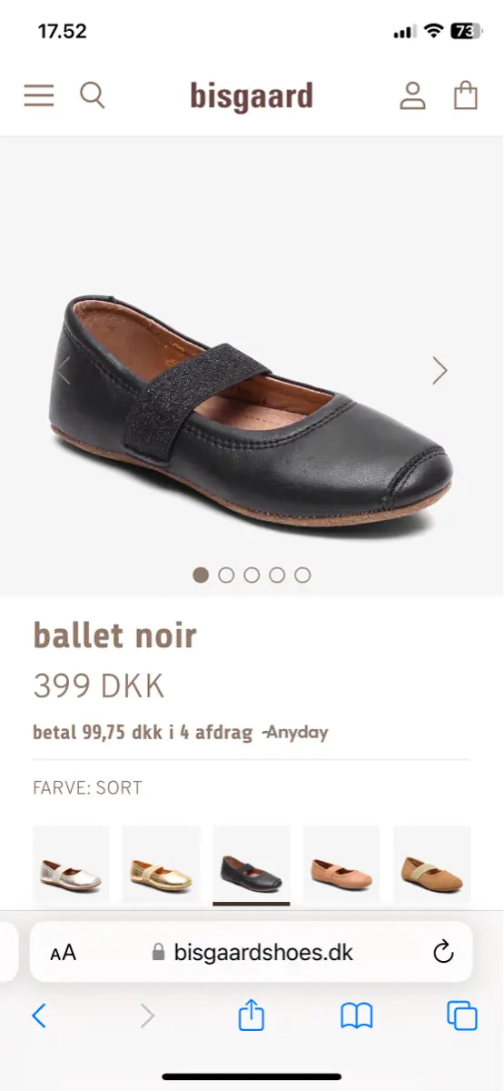 Bisgaard Ballerina sko sorte som nye