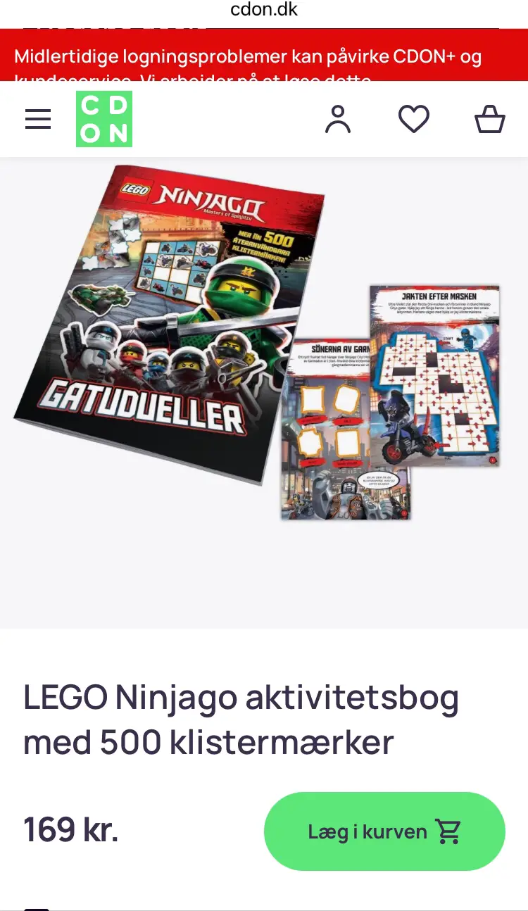 Lego ninjago Aktivitetsbog med klistermærke