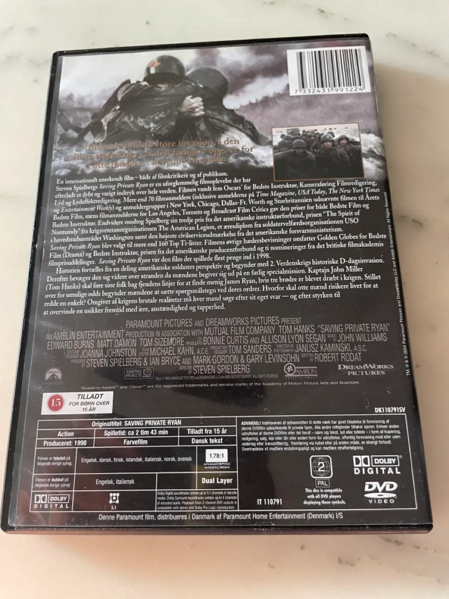 Saving private Ryan Dvd film