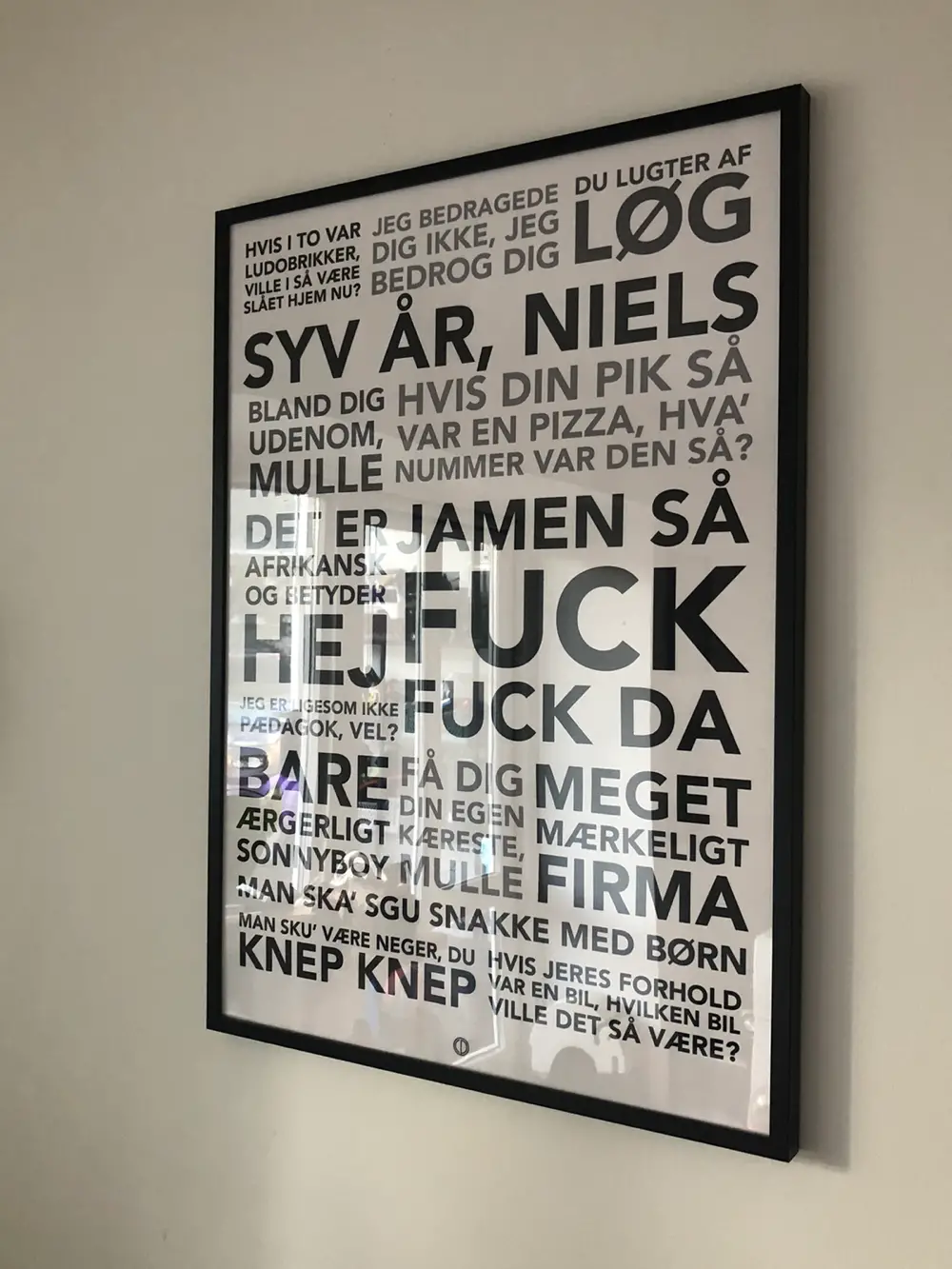 Citat plakat Den eneste ene + ramme