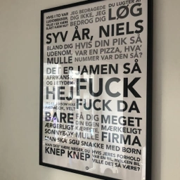 Citat plakat Den eneste ene + ramme