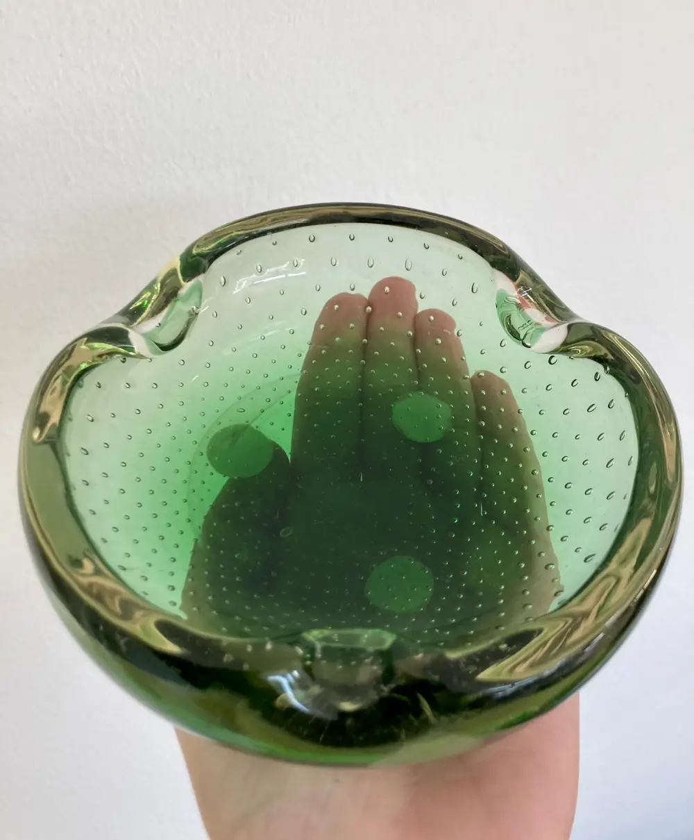 Holmegaard Glasskål med bobler