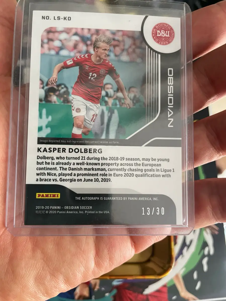 Panini Dolberg Autograf Fodboldkort