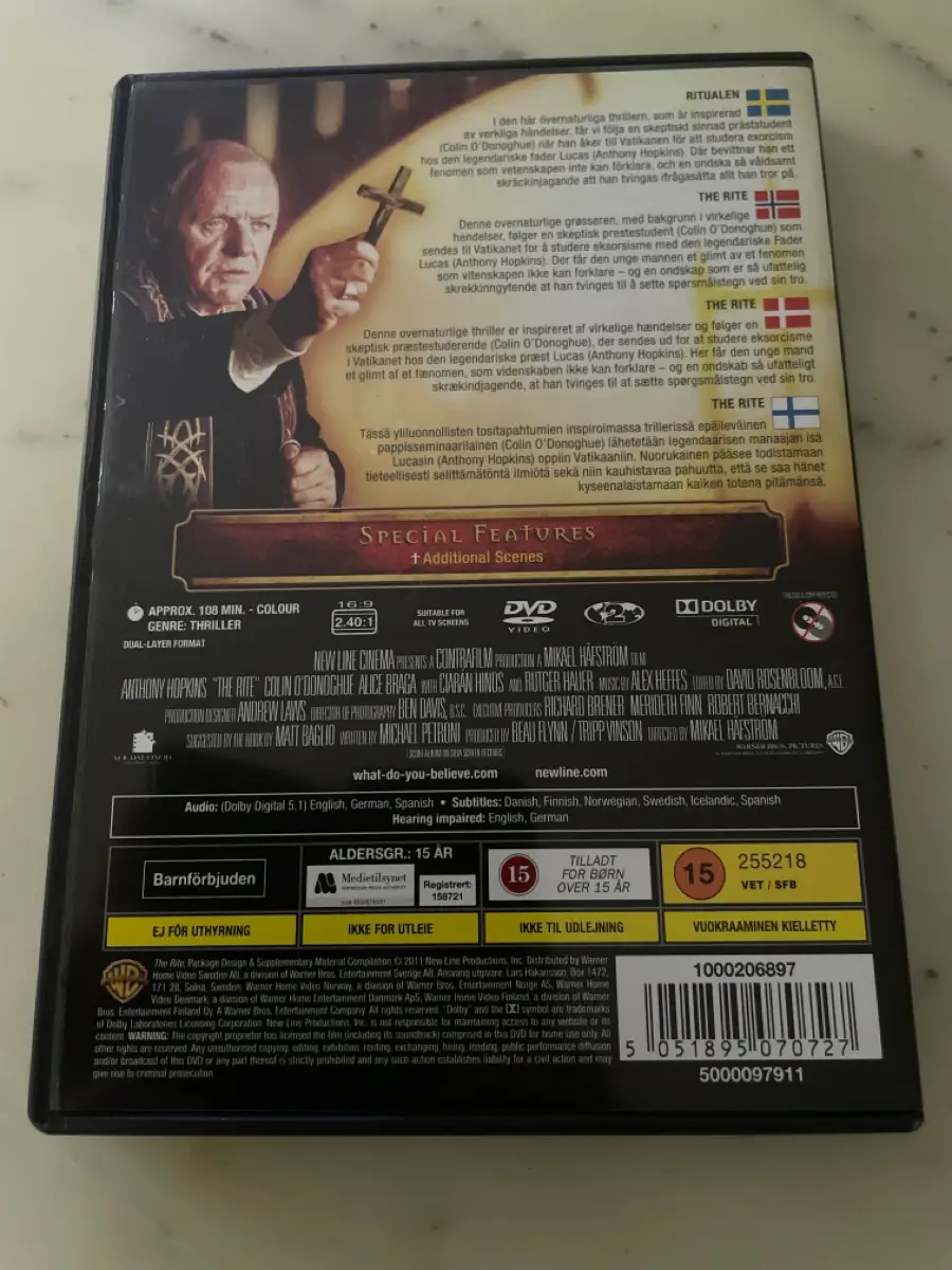 The Rite Dvd film