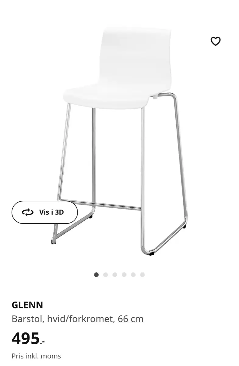 IKEA Glenn barstole 2 stk
