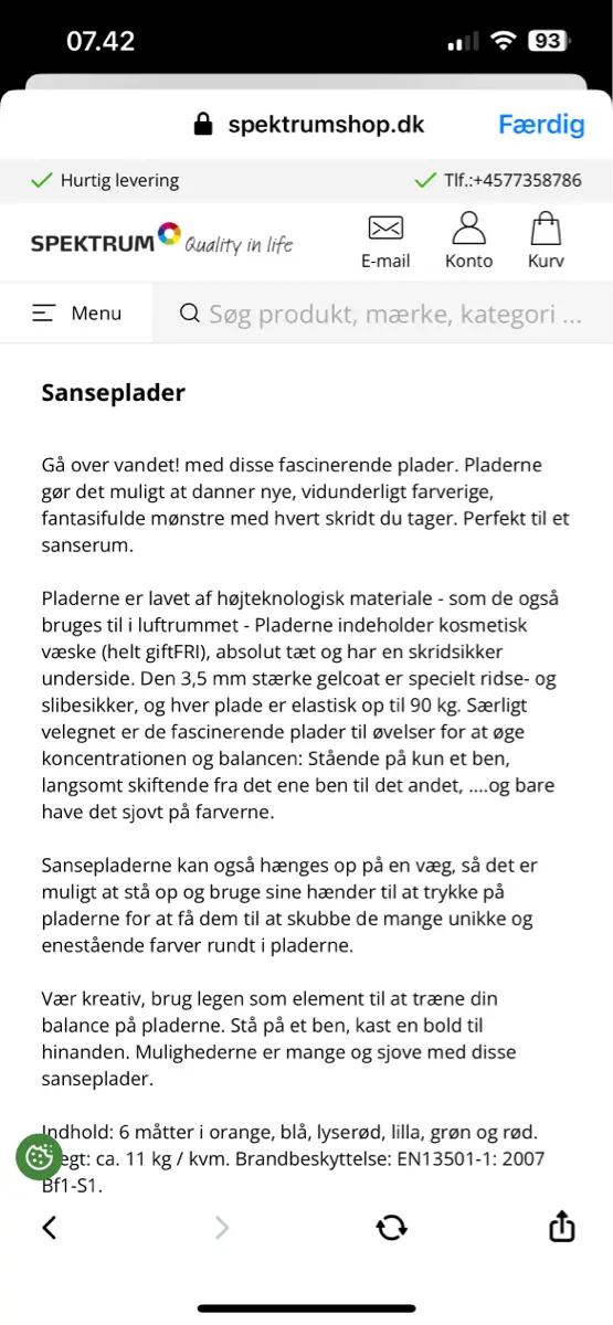 Spektrumshop Sanseplader/Fascinationsmåtter