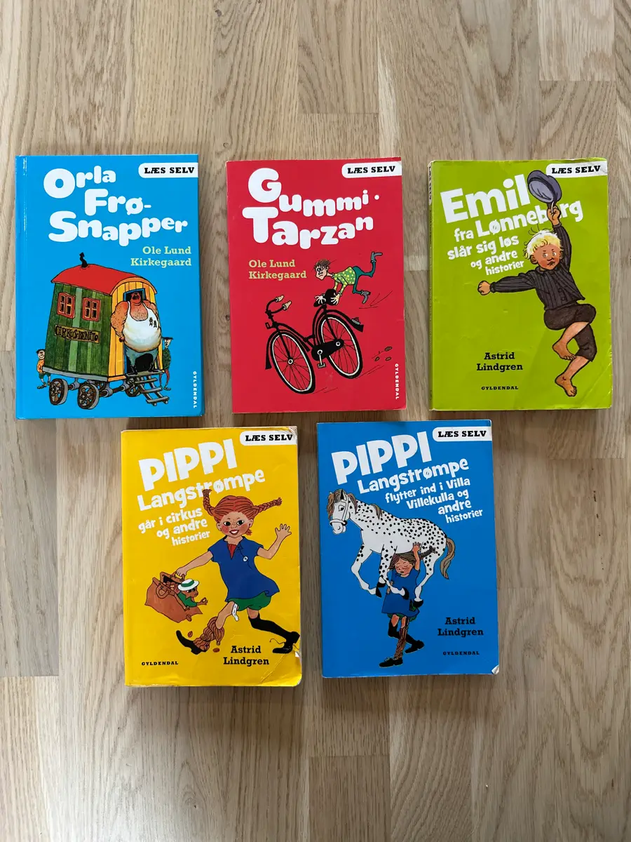 Pippi med flere Læs selv-bøger