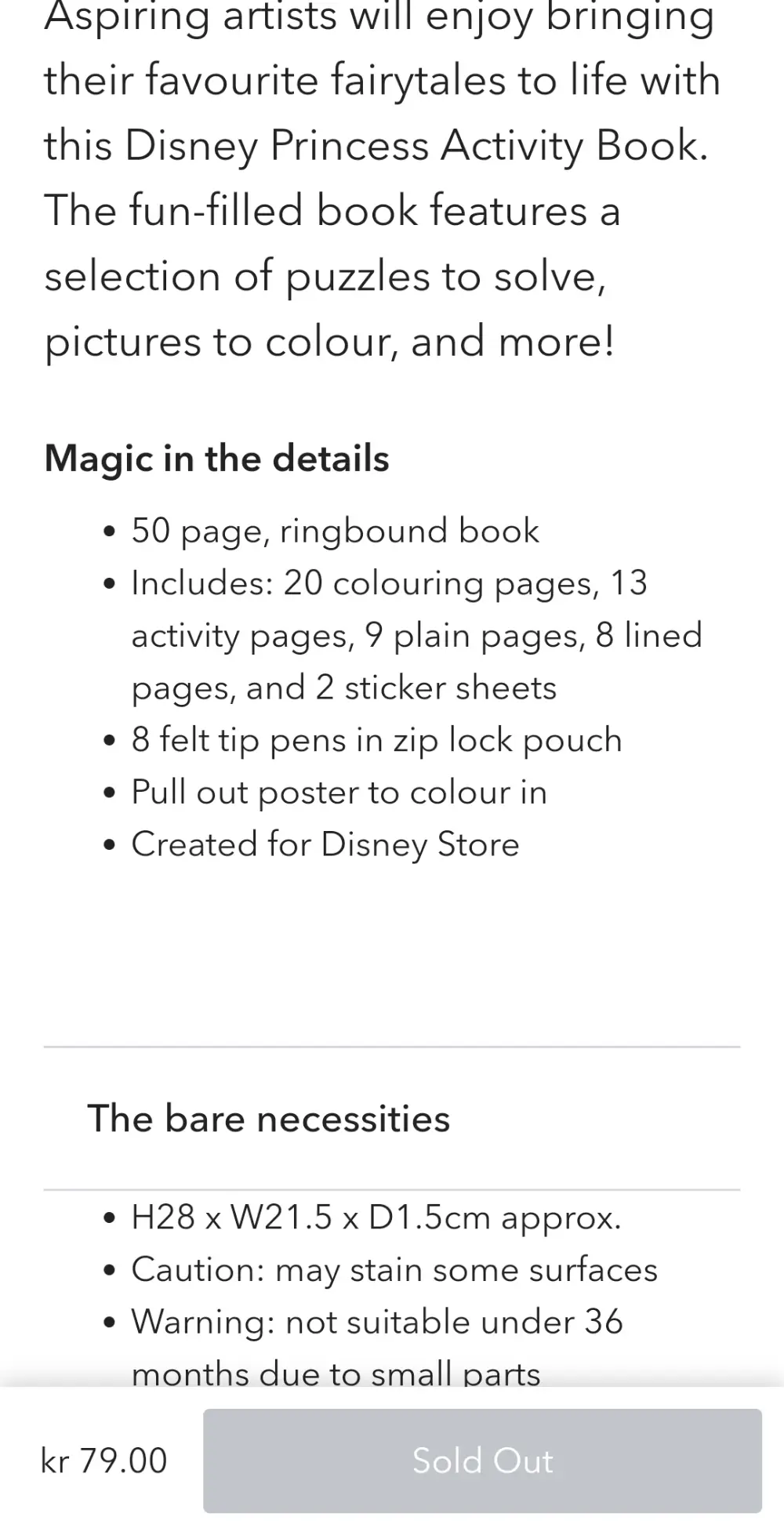 Disney prinsesse aktivitetsbog Malebog / aktivitetsbig