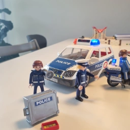 Playmobil Politibil og motorcykel