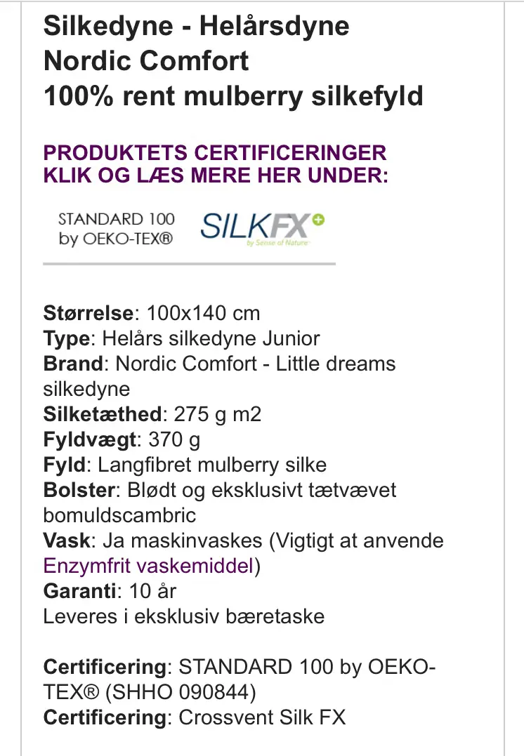 Nordic comfort Allergi dyne