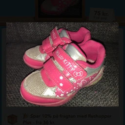 Sko 24 grå pink lyserøde Kitty Hello Sneakers