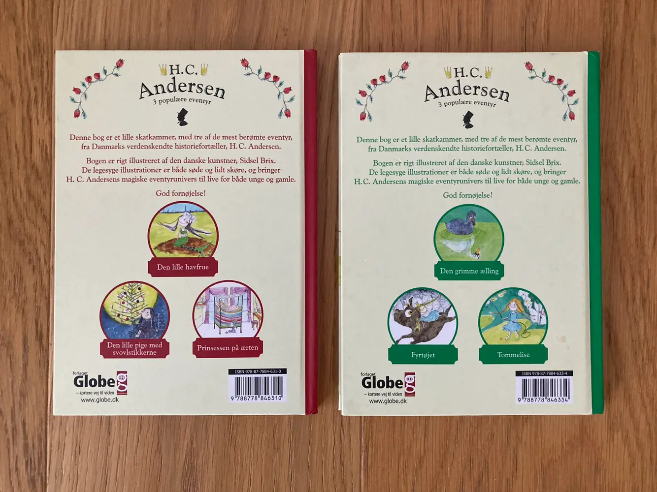 H C Andersen 3 populære eventyr 2 dejlige bøger