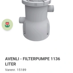 Avenli Filter pumpe til pool