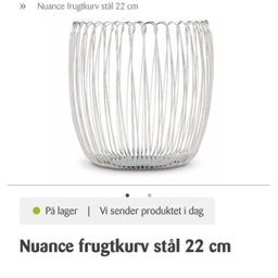 Nuance Frugtkurv i rustfrit stål 22cm