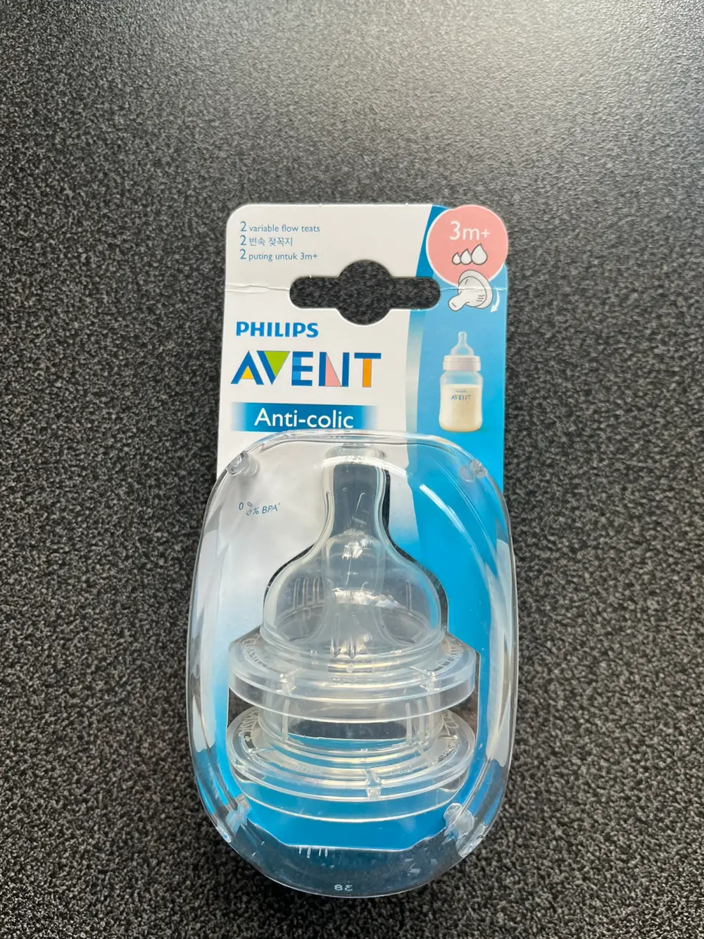 Philips AVENT Anti-colic flaskesutter 3mnd+