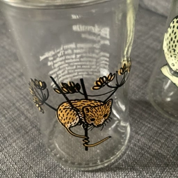 Måske Irma produkt retro Glas med sæl og birkemus